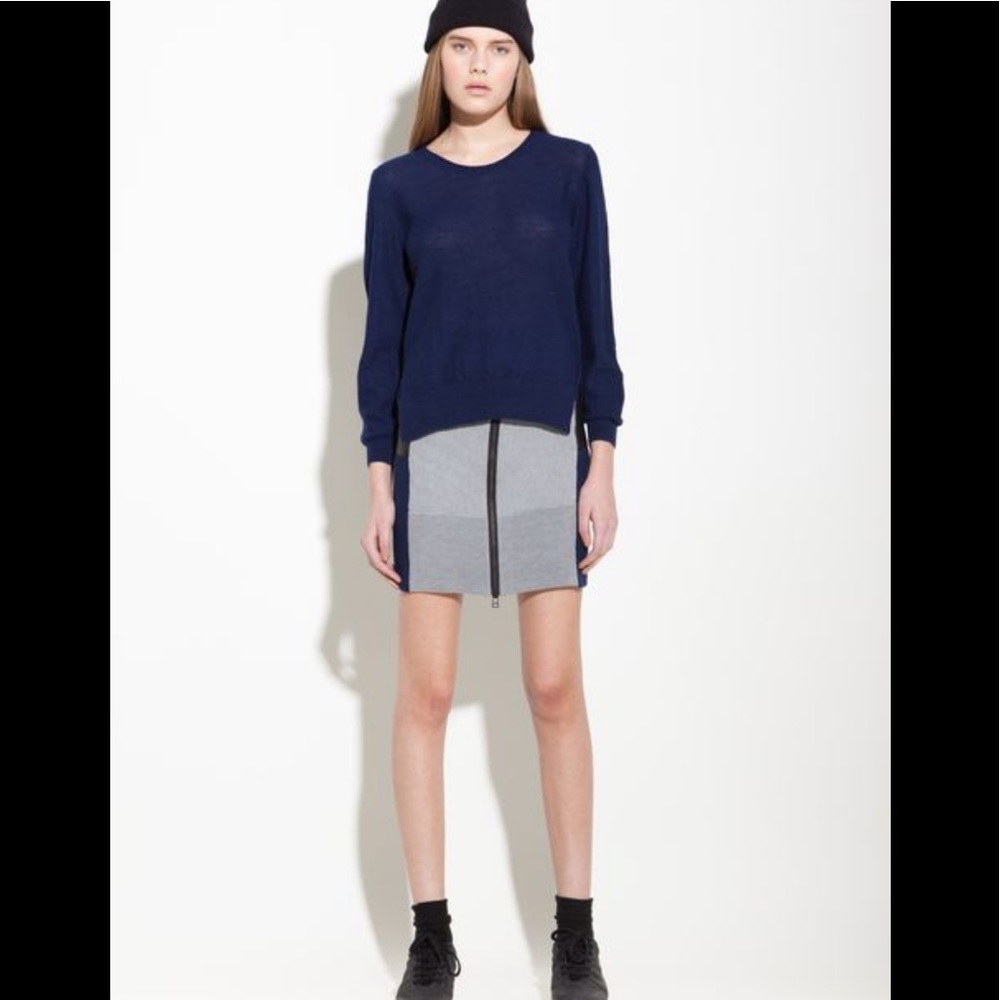 Surface to Air Aze Knit Leather Skirt